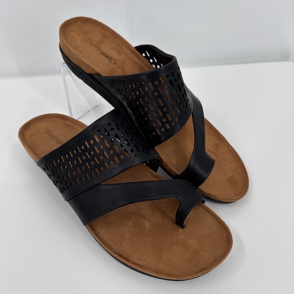 Baretraps JUNY Women's Sandal's Black 9.5M Lightweight Comfort Flip Flops Boho